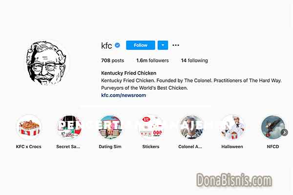 bio instagram bahasa inggris kfc