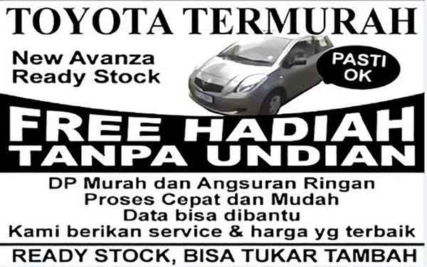 iklan kolom angsuran mobil