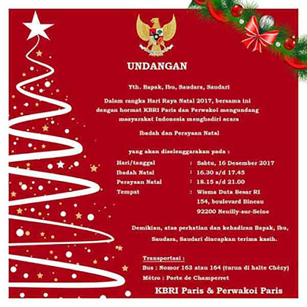 iklan undangan perayaan natal